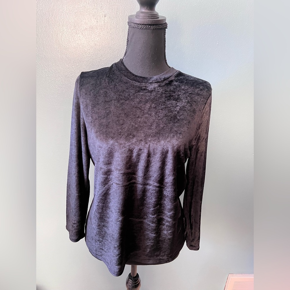 Vince Luxe Black Velvet Top